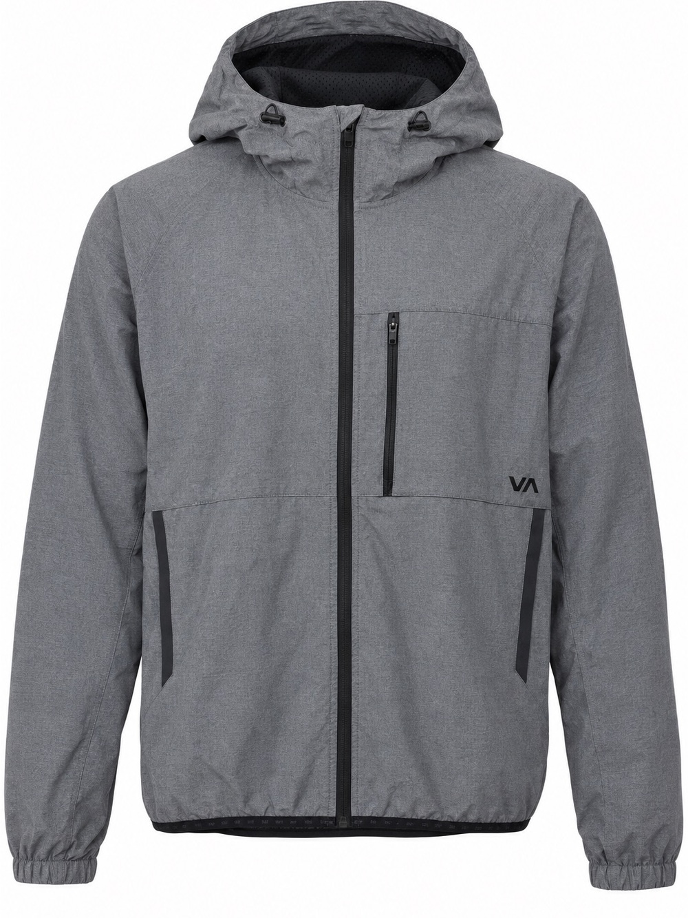 NWT RVCA Men’s Yogger Jacket II Hooded Windbreaker Charcoal Heather L